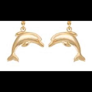 10k gold dolphin earrings